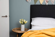 Miro Bedhead in charcoal wool (Single or Twins/King) - was $1350, now $480